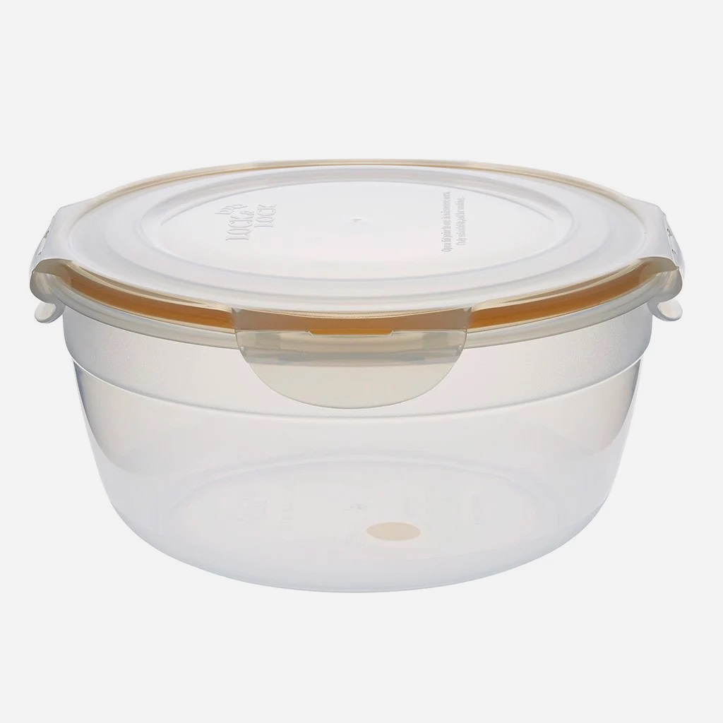 Hộp bảo quản thực phẩm hình tròn LocknLock Nestable 2.1L - Silicone vàng - HSM946EM